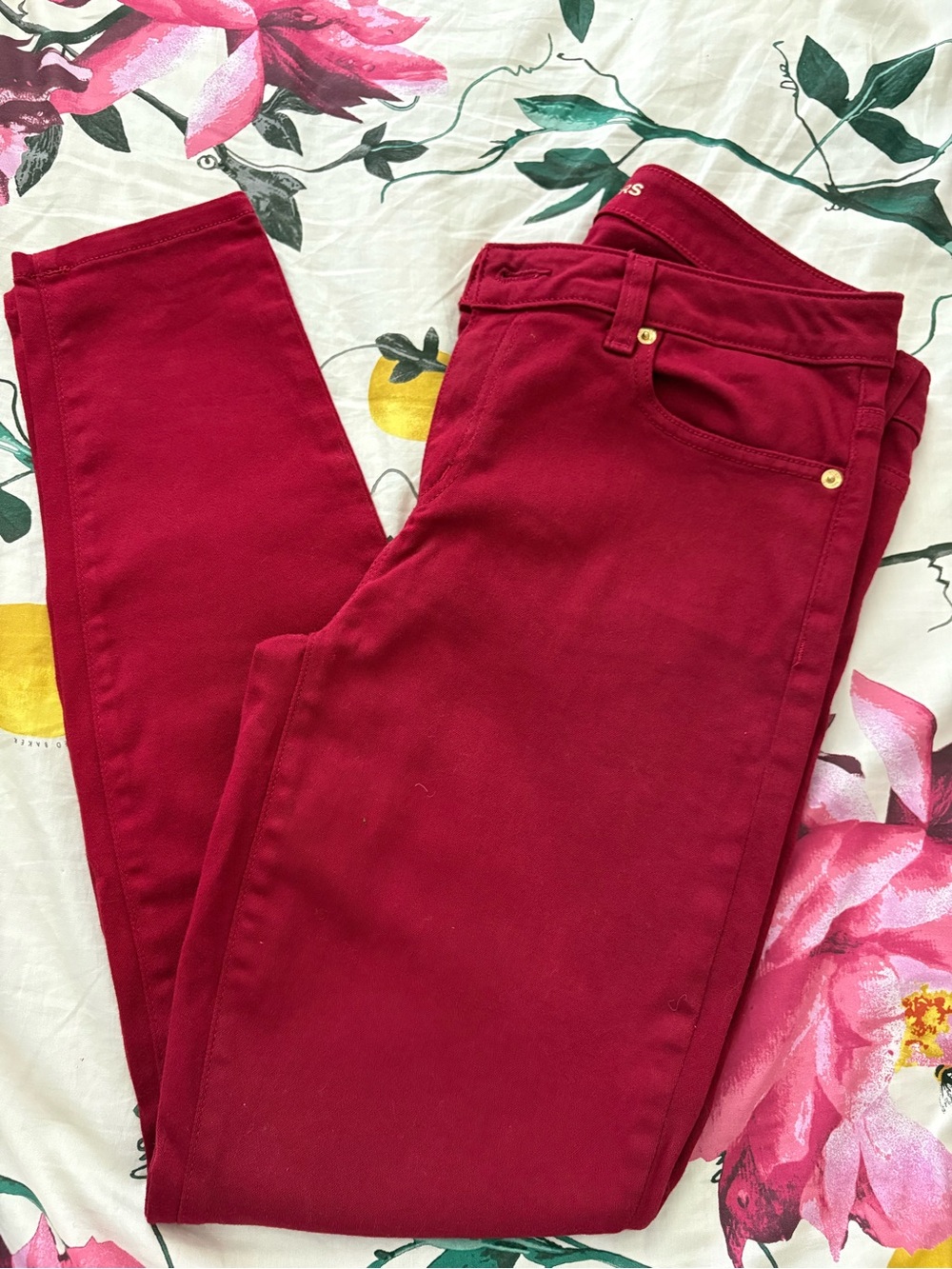 Michael Kors Skinny Pants in Deep Berry Red Size 8